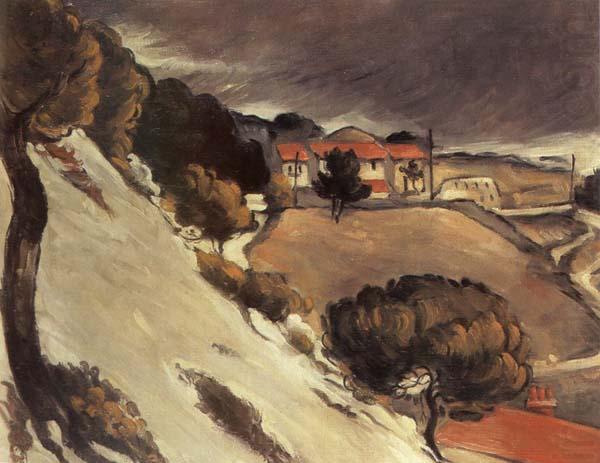 Paul Cezanne Fonte des neiges a l Estaque oil painting picture